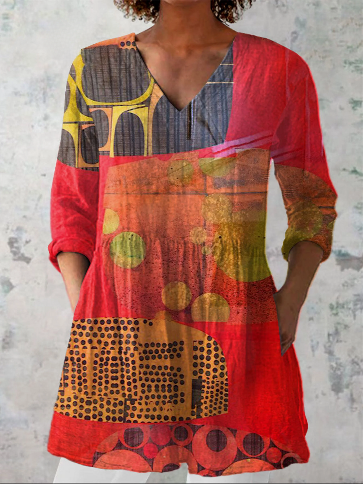 Lucia - Blusa larga con cuello en V