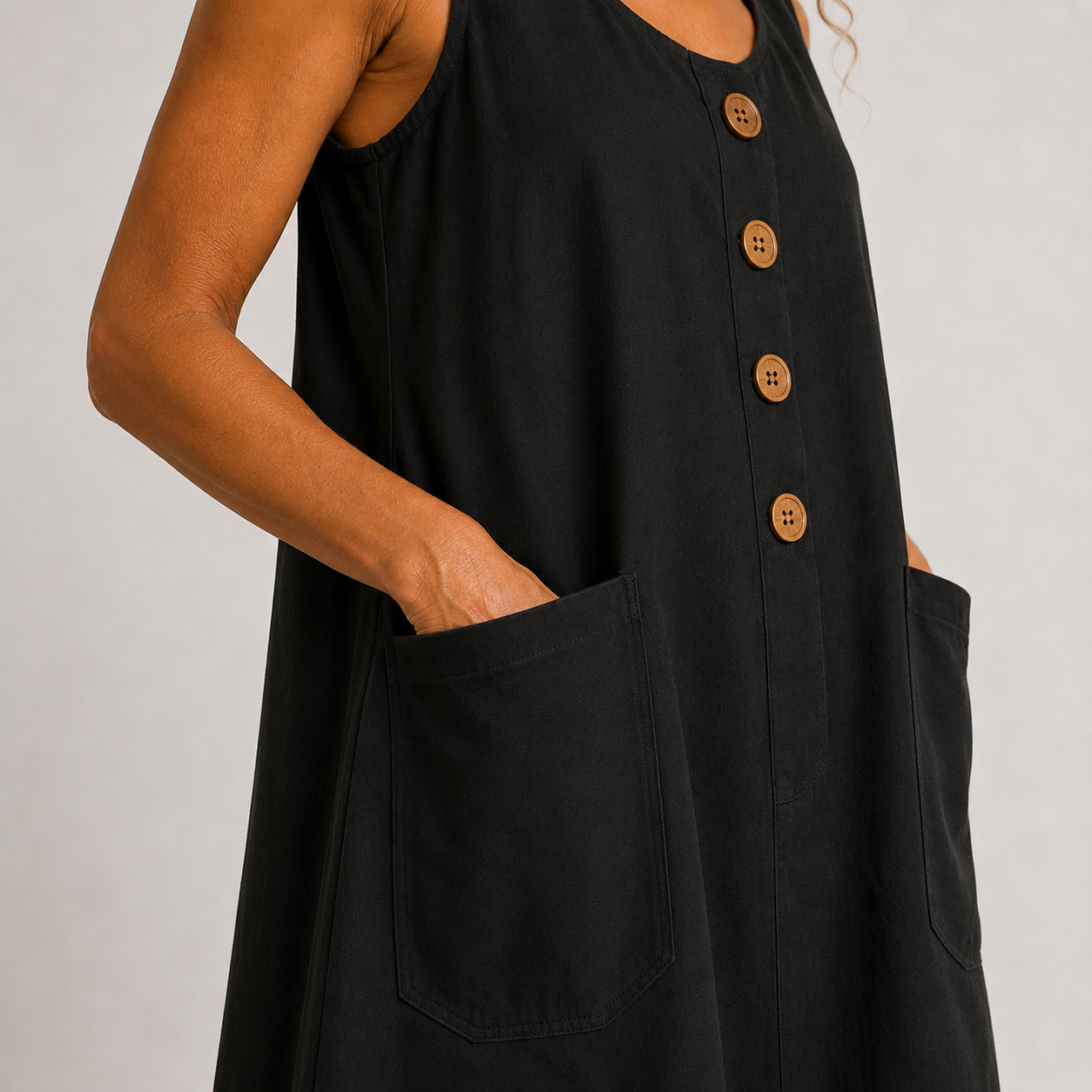 Mada - Vestido de algodón y lino
