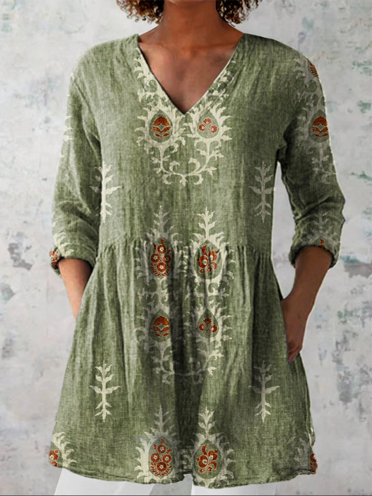 Elisa - Blusa larga con cuello en V