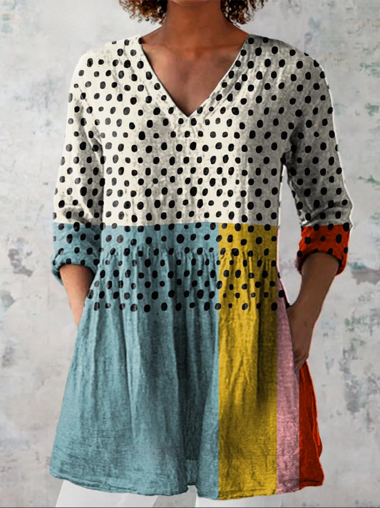 Valeria - Blusa larga con cuello en V