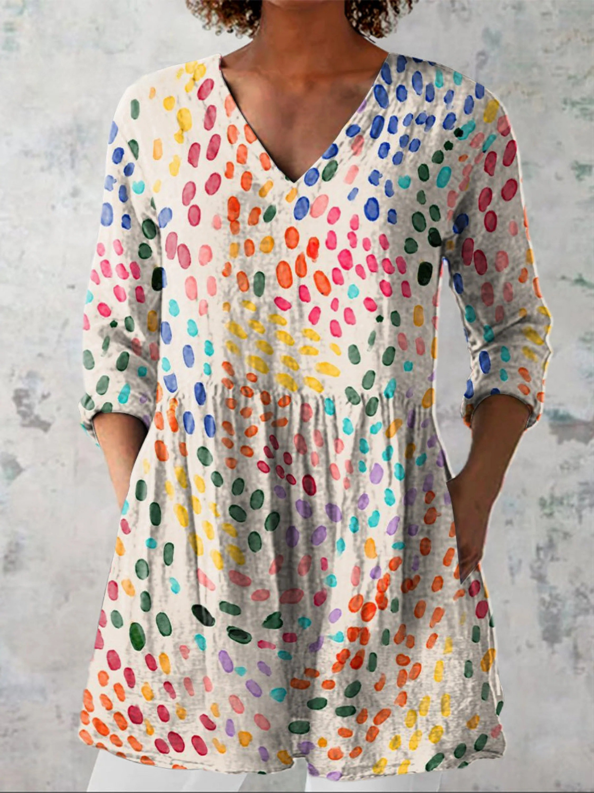 Paulina - Blusa larga con cuello en V