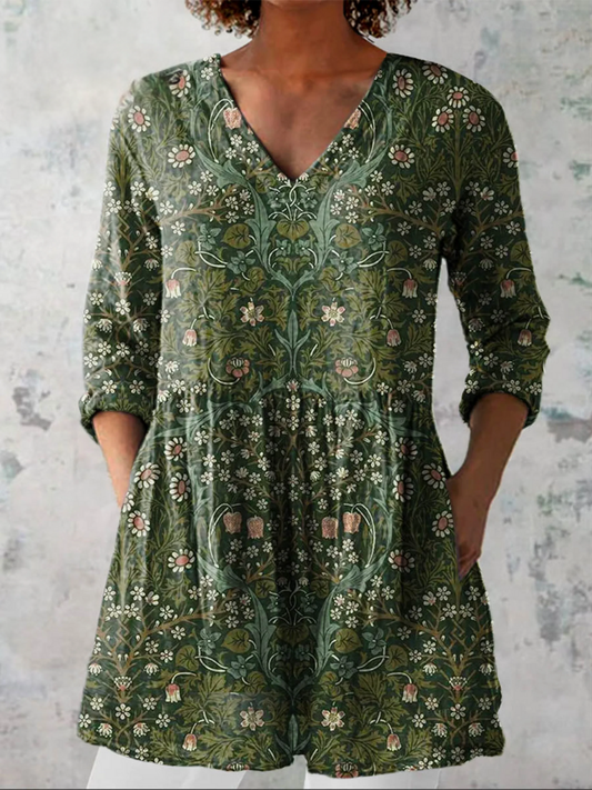 Julia - Blusa larga con cuello en V