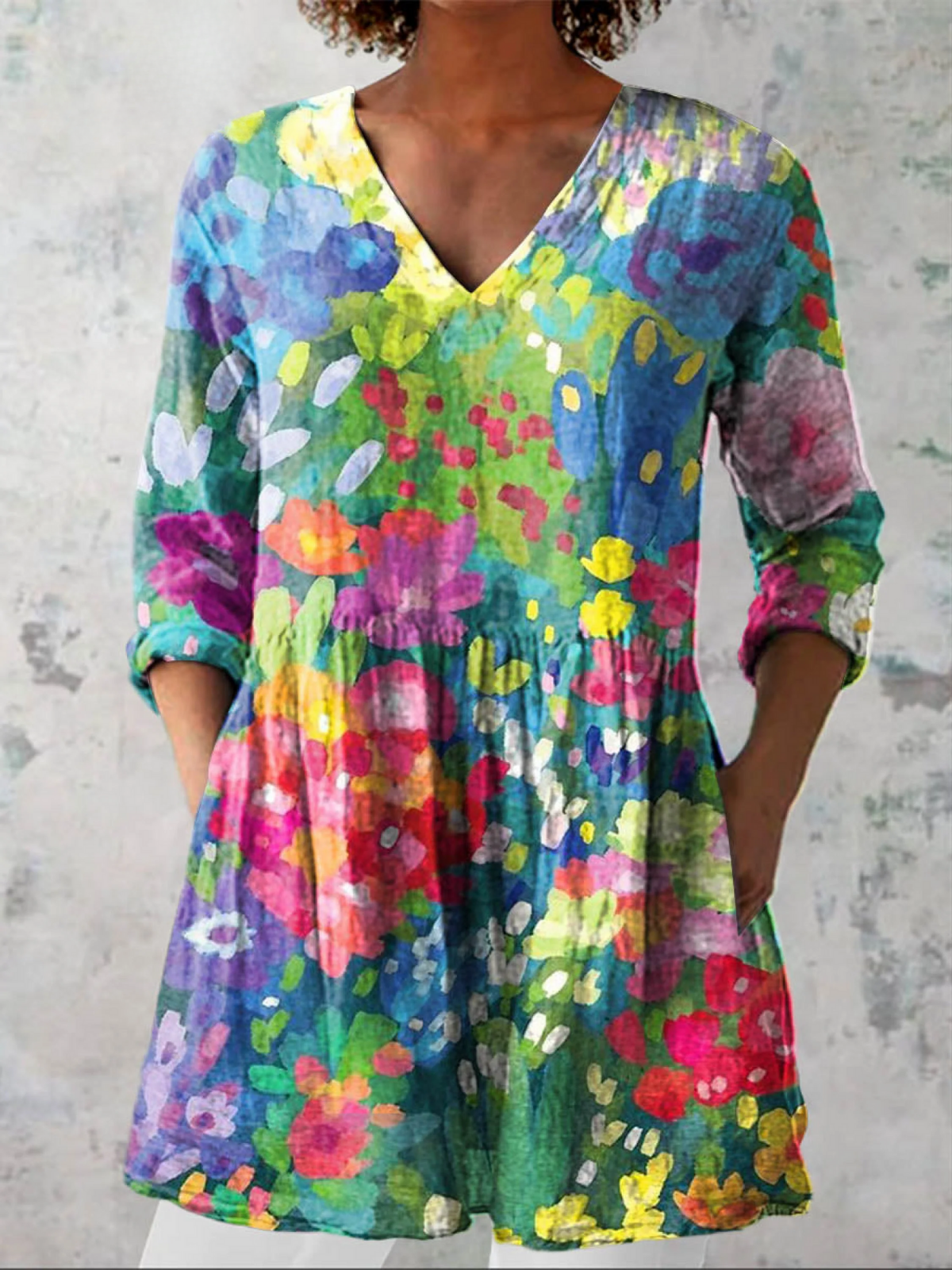 Maeva - Blusa larga con cuello en V