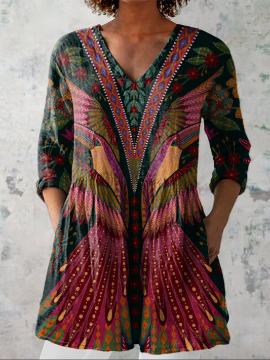 Manon - Blusa larga con cuello en V