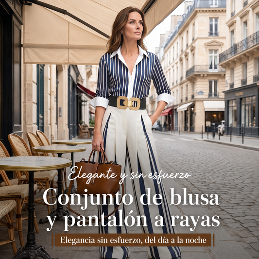 Antonia - Conjunto rayado de dos piezas