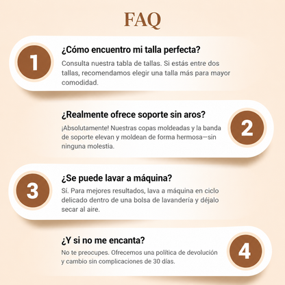 Silvia - Sujetadores sin aros con efecto push-up