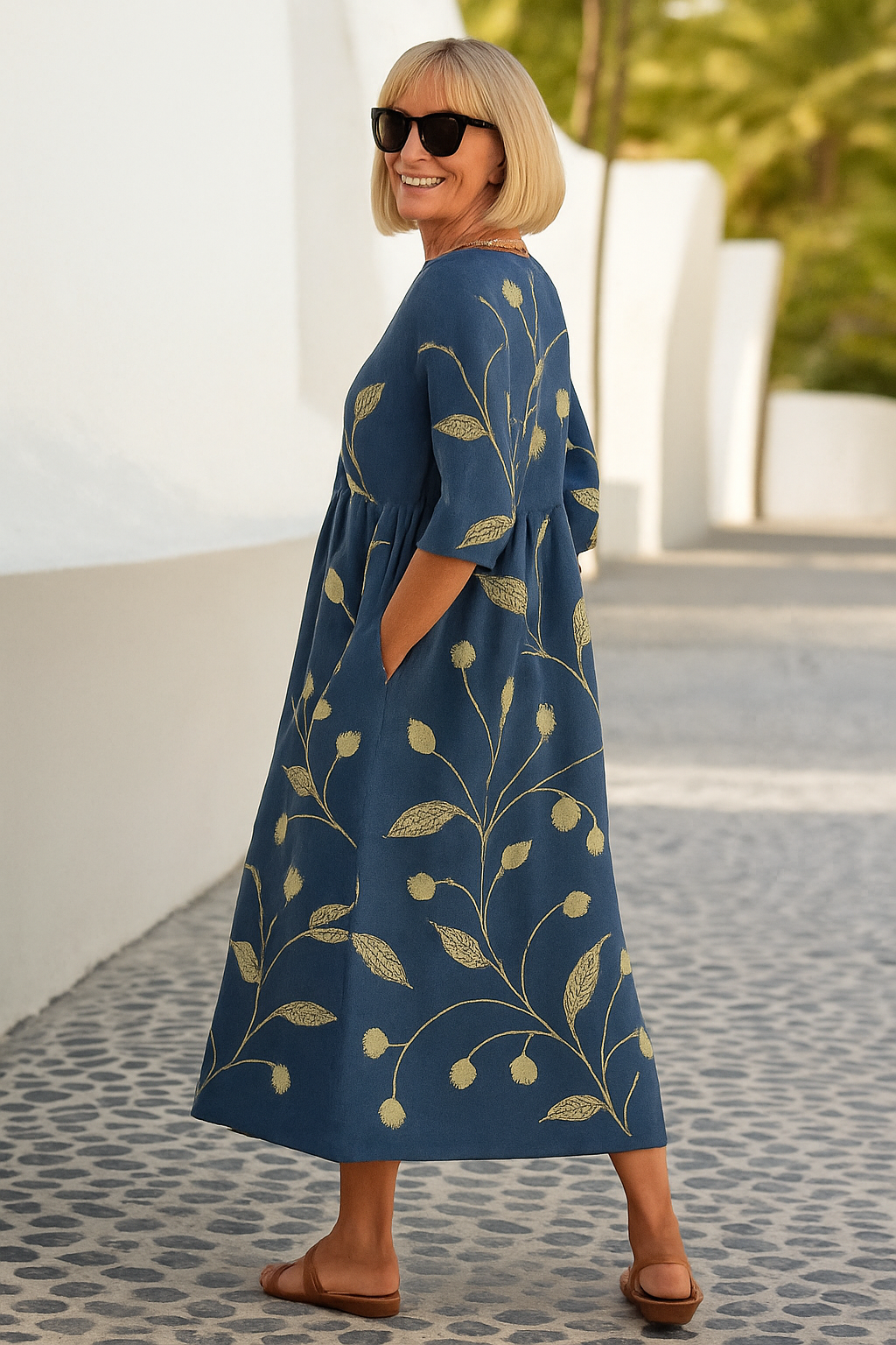 Eliza - Vestido midi holgado