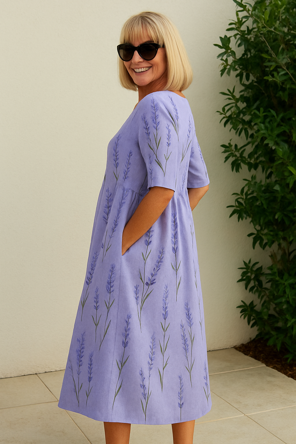 Eliza - Vestido midi holgado