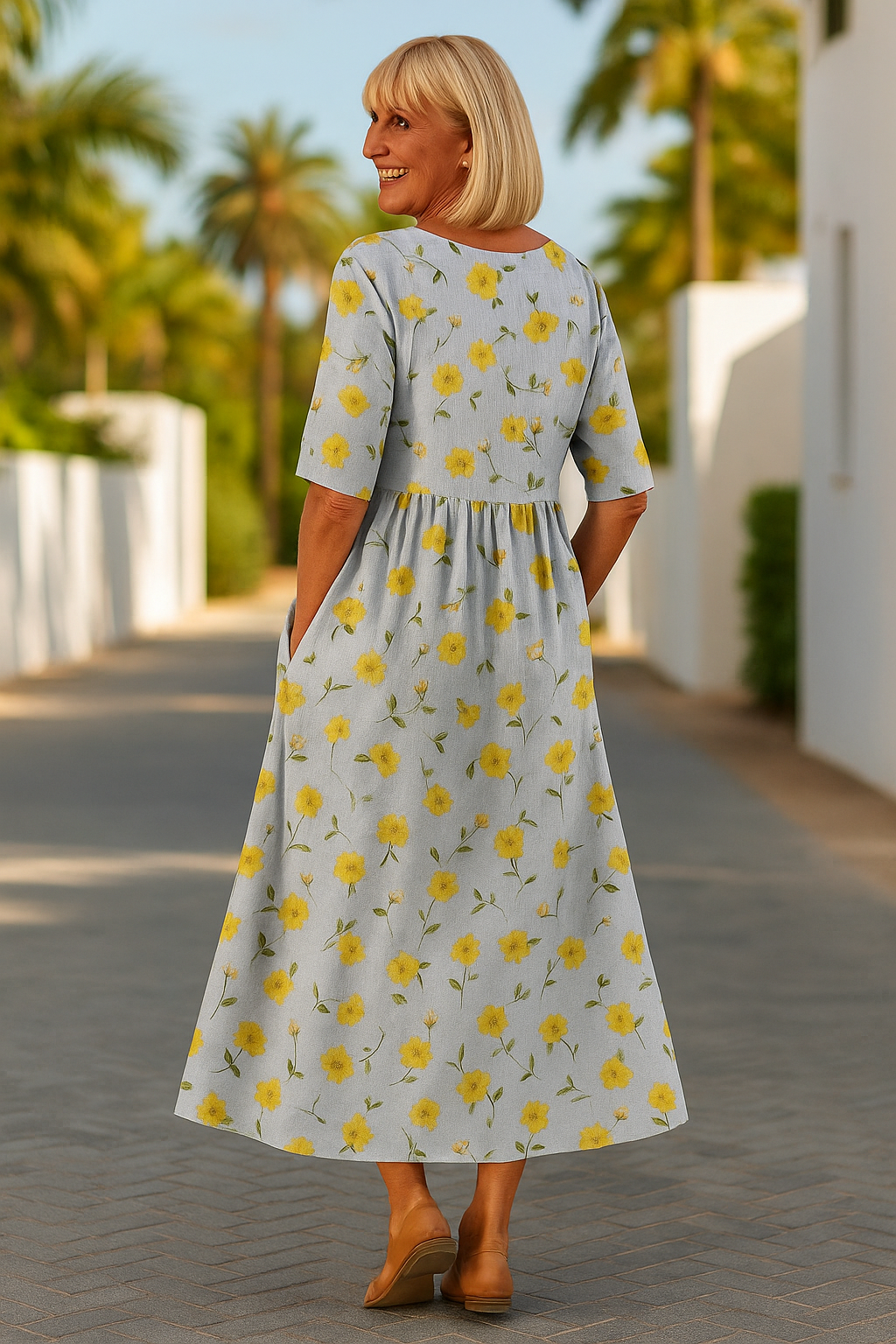 Eliza - Vestido midi holgado