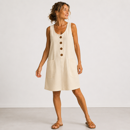 Mada - Vestido de algodón y lino
