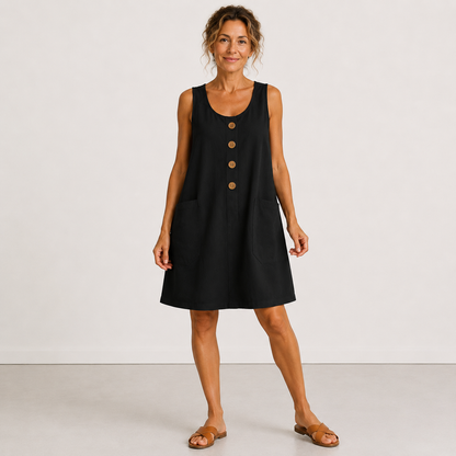 Mada - Vestido de algodón y lino