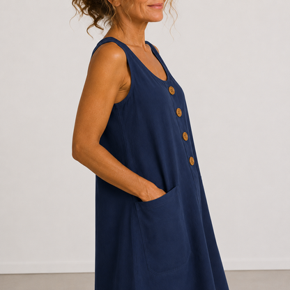 Mada - Vestido de algodón y lino