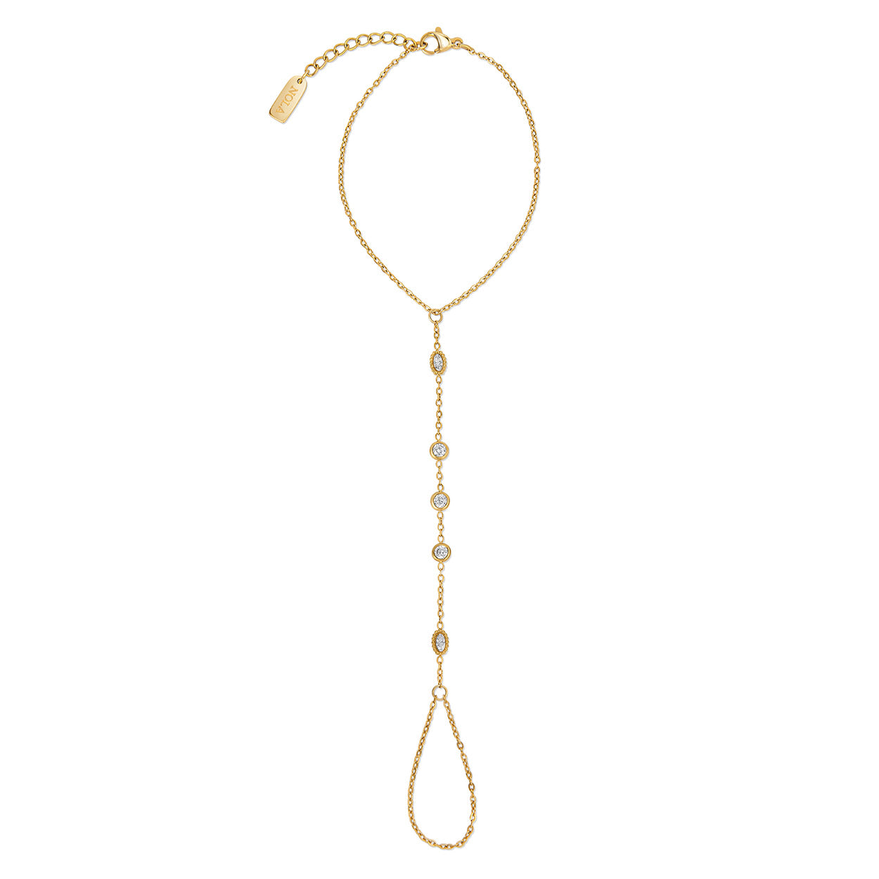 Elisa. Pulsera de Cadena de mano chapada en oro