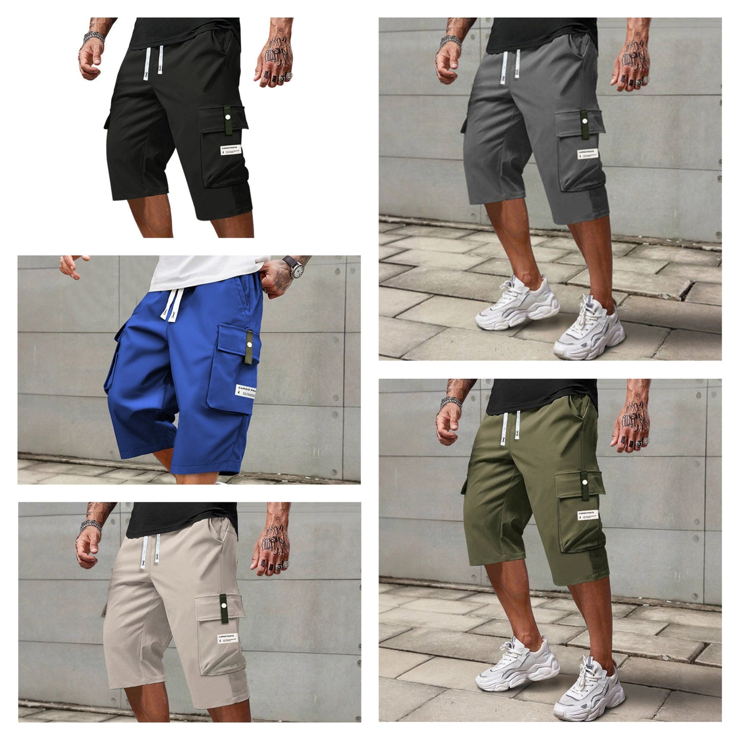 Jose - Pantalones cortos con cordón y bolsillos