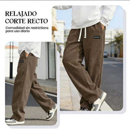David- Pantalones de hombre con corte holgado